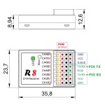 Wholesale Jumper R8 RC Radio SBUS OPENTX System 16CH T16 FRSKY D16 D8 Mode Remote Radio Controller PX4 Flight Control X8R for RC